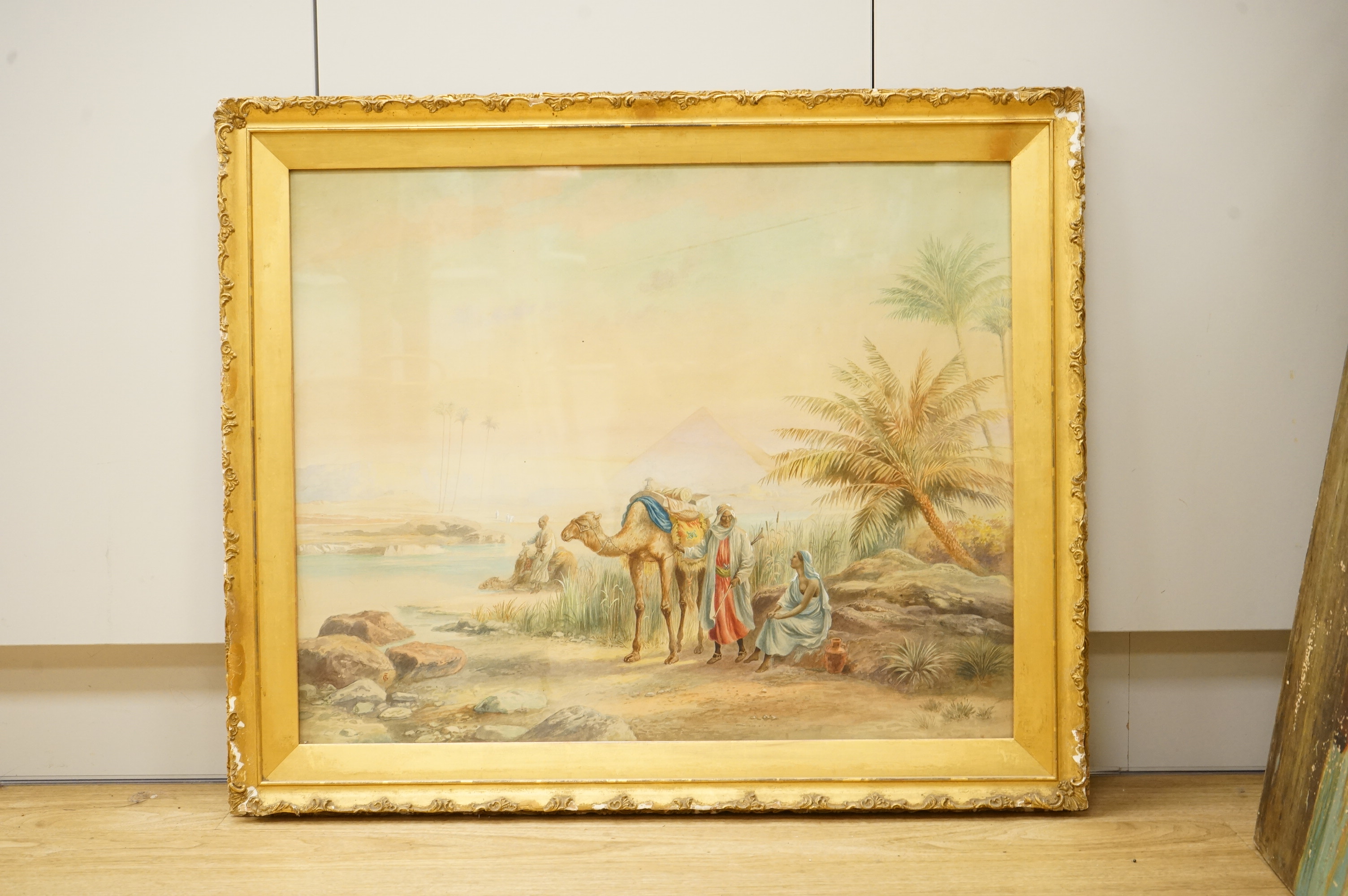 Frederick Goodall (1822-1904), Eastern landscape, monogrammed, Christies HN789, watercolour, 52 x 64cm